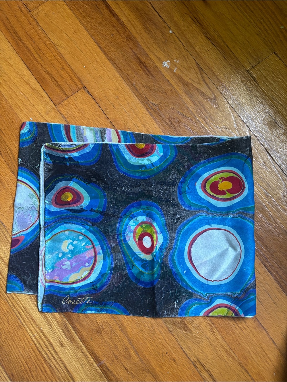 Cosette Bright Abstract Silk Scarf